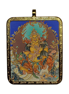 手绘外壳玛哈嘎拉青海热贡小唐卡