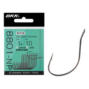 BKK新品8801路亚倒钓钩细条软饵单钩wacky黑坑翘嘴鲈鱼鳜鱼太阳鱼