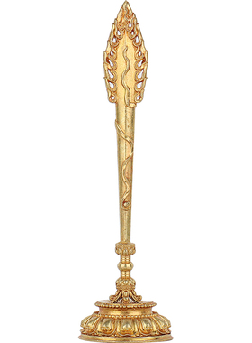 铜制尼泊尔文殊剑桌面工艺品