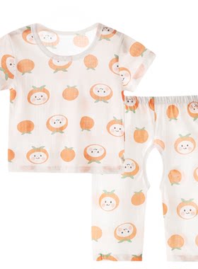 婴儿夏季纯棉A类家居服两件套