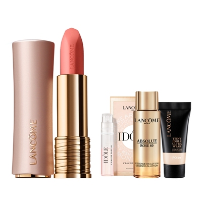 【圣诞礼物】兰蔻粉金管唇膏小蛮腰口红柔雾本色裸242送女友