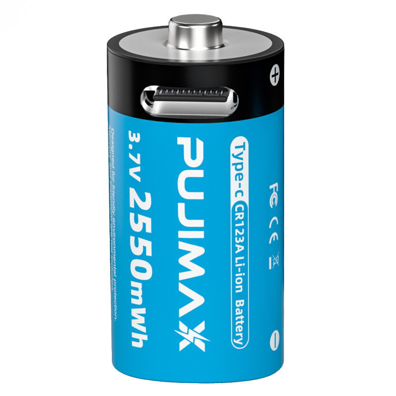 CR123A充电锂电池3.7VUSB充