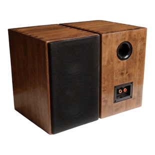 4寸-10寸实木音箱空箱体双分频书架箱黑胡桃色重低音后导管式