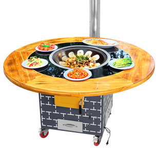 新款农村移动柴火灶烧木柴家用柴火鸡专用大铁锅土灶台户外烧烤炉