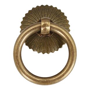 复古中式纯铜把手圆环拉手仿古全铜抽屉家具把手柜门中药柜小拉手