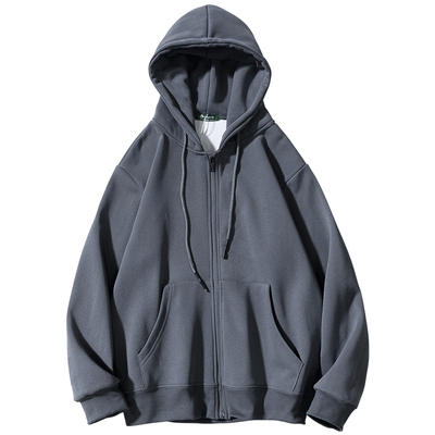 加绒开衫卫衣外套男休闲连帽夹克