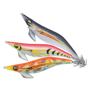 山田DAIWA达瓦E妹木虾夜光PEAK紫外线路亚假饵大尾鱿鱼吹筒钩海钓