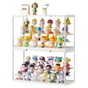 原起点手办展示盒盲盒收纳盒泡泡玛特labubu展示盒透明亚克力盒子