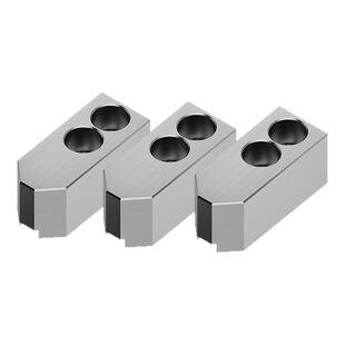 液压三爪卡盘孔位后移夹小件液压软爪6寸8寸10寸油压生爪卡爪爪子