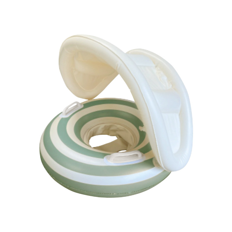 Lunastory婴儿游泳圈可拆卸波宝宝儿童腋下泳圈遮阳充气防侧翻