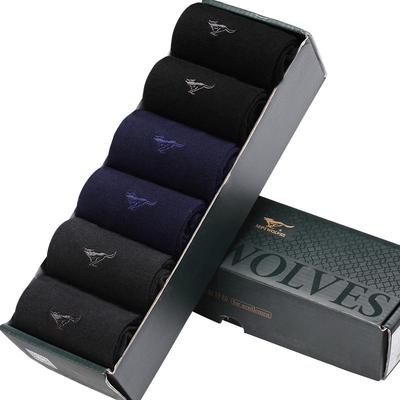 七匹狼纯棉防臭吸汗四季中筒袜