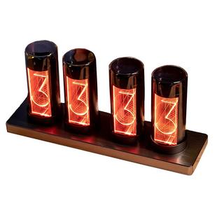 辉光管时钟 RGB创意桌面摆件 礼物 拟辉光钟 B站粉丝计数闹钟Gixi