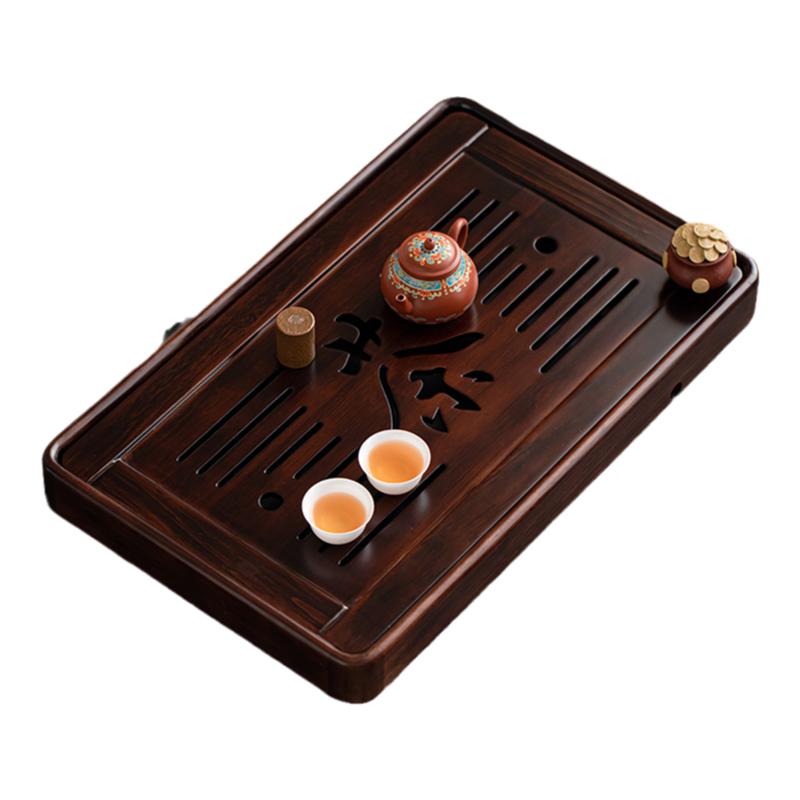 實(shí)木輕奢茶盤(pán)家用儲(chǔ)水排水兩用