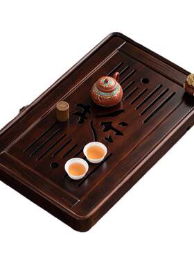 实木轻奢茶盘家用储水排水两用