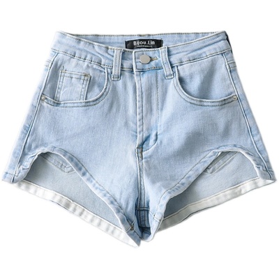 akiyo studio欧美短裤小心机大长腿性感牛仔直筒裤2023新款