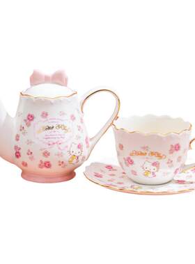 hellokitty陶瓷茶壶套装家用客厅