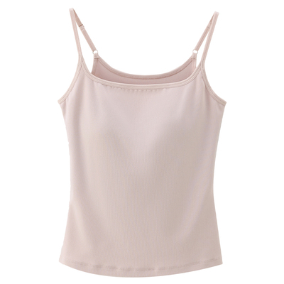 莱赛尔棉吊带背心女免穿文胸打底
