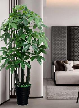 仿真绿植大型发财树客厅装饰绿色室内仿生假花盆栽塑料植物假盆景