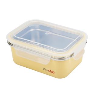 保鲜盒304不锈钢食品级水果便当盒冰箱专用饭盒可微波炉加热800ml