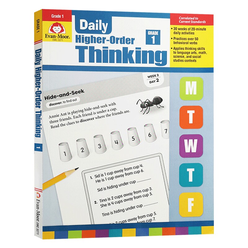 每日练习系列 高阶思维一年级 完整版 英文原版 Daily Higher Order Thinking Grade 1 TE 美国加州小学英语教辅 英文版书籍