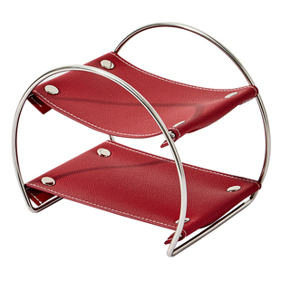 双层皮革置物架玄关钥匙首饰整理展示架客厅茶几桌面高级感收纳架