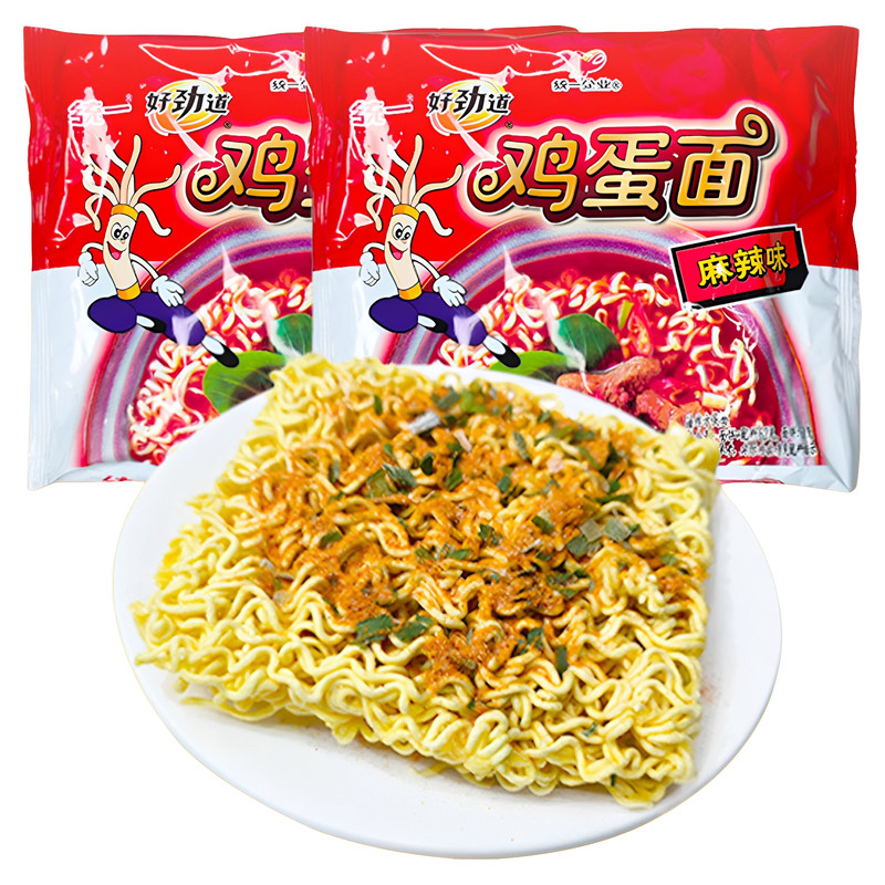 统一好劲道鸡蛋面麻辣干吃方便面