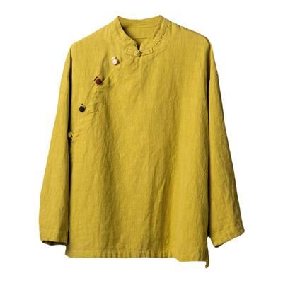 中式禅意茶人服斜襟盘扣上衣唐装