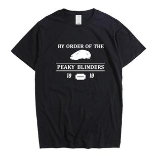 浴血黑帮 英剧周边印花剃刀党谢尔比家族宽松短袖t恤半袖男女纯棉