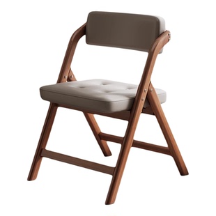 仿实木餐椅家用可折叠餐厅餐桌吃饭凳子舒适久坐靠背椅可叠放凳子