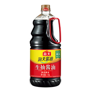 海天生抽酱油1.9L 家用生抽黄豆酱酱油酿造酱油家用厨房凉拌-日常
