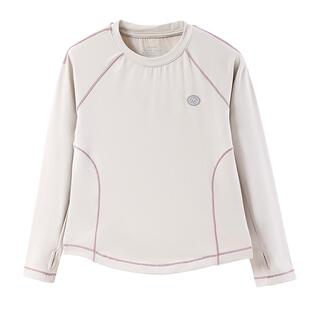 半度闲女童春装圆领打底衫t恤高弹力洋气2025新款儿童春运动上衣T