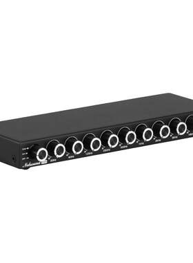 HiFi 9段家用音频均衡器带直通 高中低音调节EQ立体声前置放大器