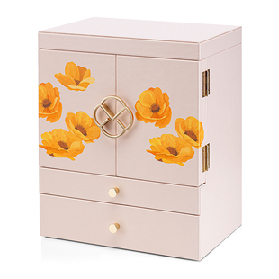 唯兰朵首饰盒大容量项链珠宝饰品黄金耳环收纳盒结婚新婚生日礼物