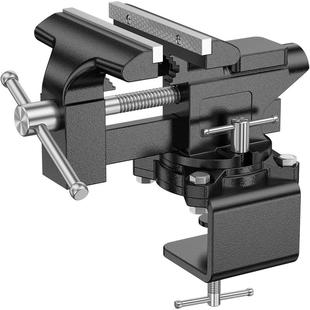台钳小型工作台多功能家用万向迷你小台虎桌钳小虎钳台木工夹具