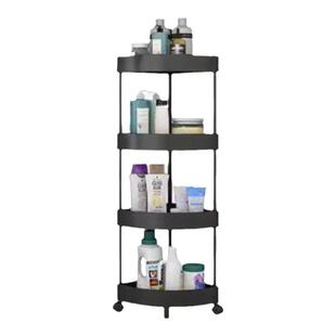 浴室三角架厨房置物架落地厕所洗手间收纳架带轮卫生间墙角转角架