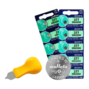 适用SONY索尼纽扣电池SR626SW/377/AG4/LR626h适用村田DW卡西欧DK石英护士手表电池氧化银电子翘刀二爪工具