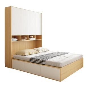 新榻榻米衣柜床多功能床柜一体组合床小户型卧室全实木儿童储物床