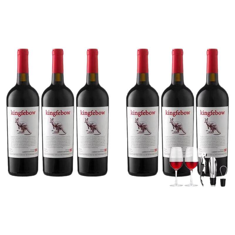 澳洲进口袋鼠赤霞珠干红葡萄酒14度红酒整箱750ml热红酒官方正品