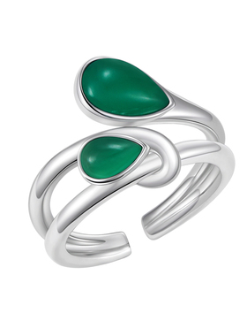 赫生女银镀金原创设计戒指