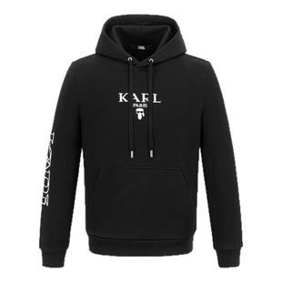 KARL LAGERFELD【新年系列】棉质刺绣连帽卫衣25秋季新品老佛爷男