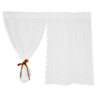 鸢尾乡旅美式窗帘外贸纱帘半帘免打孔门帘玫瑰蕾丝帘穿杆半遮光