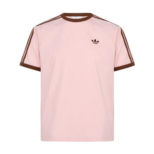 纯棉三条纹针织亲肤运动短袖上衣T恤男夏季adidas阿迪达斯三叶草