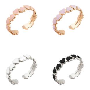 张元英同款noonoo fingers韩国设计感心形半开口戒指项链爱豆同款