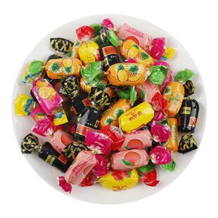 老式水果糖80后怀旧传统硬糖喜糖零食糖块混合水果味袋装正品过年