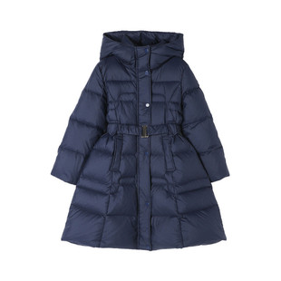 女童中长款90羽绒服白鸭绒保暖冬装2025冬季加厚儿童中长收腰外套