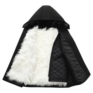 羊毛棉袄男士棉外套中老年冬季加厚东北羊皮袄尼克服皮毛一体棉衣