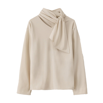 EAAH 韩国品牌 女装2026春季极简风领带装饰衬衫廓形设计感上衣