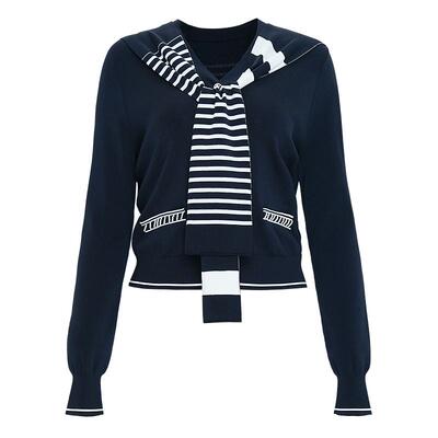 LIFE·IDEA商场同款2025春季新款学院风减龄针织衫