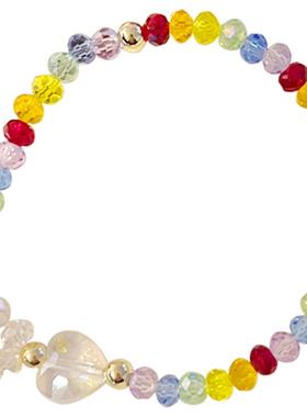 彩色串珠花朵手链ins风