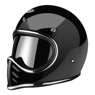 AMZ日式尖嘴小盔体复古巡航头盔机车踏板车玻璃钢四季太空全盔